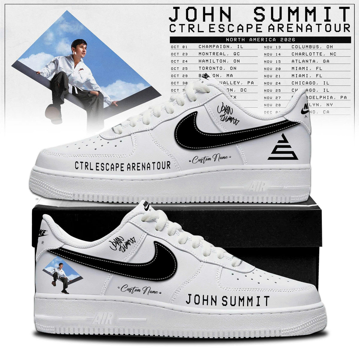 JS - CTRL ESCAPE Arena Tour 2026 Limited Edition AF1 Sneakers