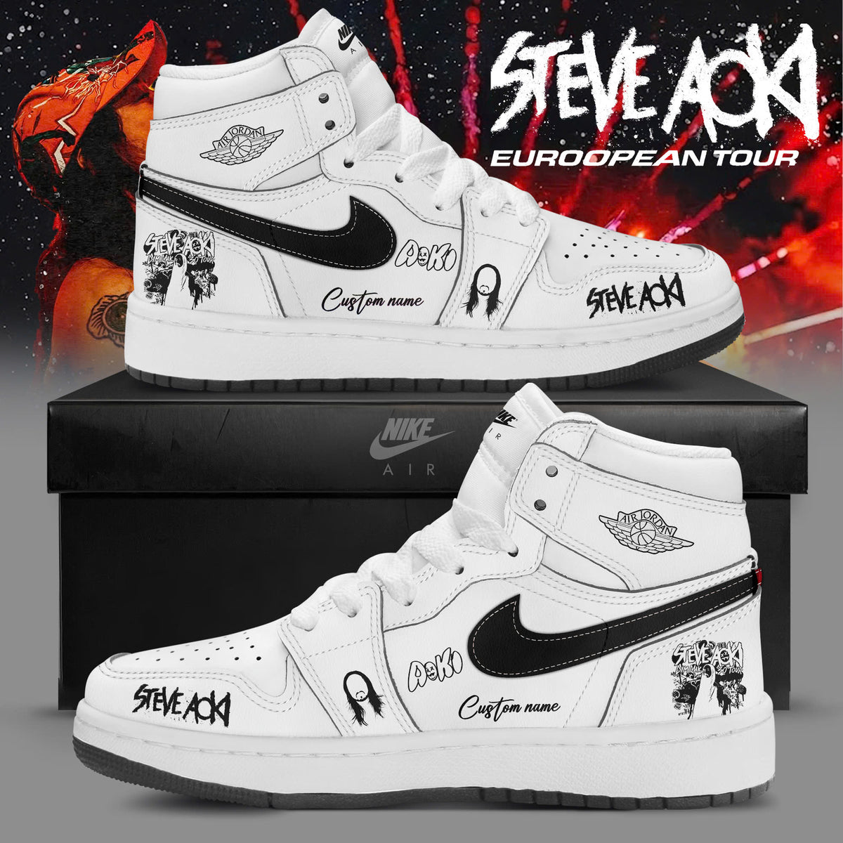 SA EUROPEAN TOUR 2026 Limited Edition AJ1 Sneakers