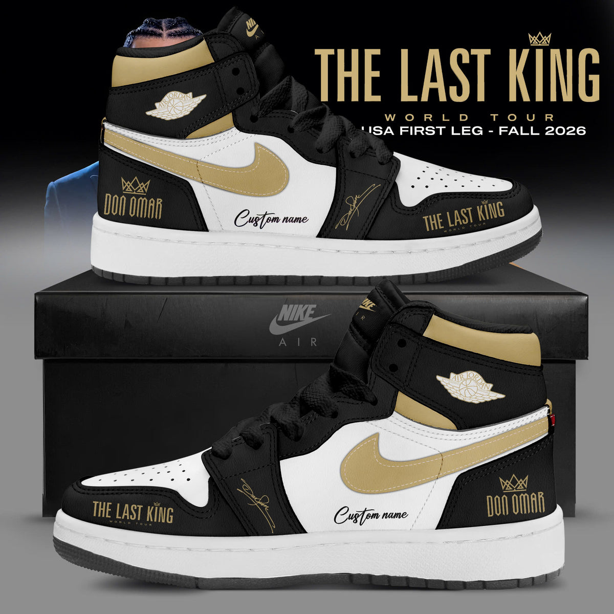 THE LAST KING WORLD TOUR 2026 Limited Edition AJ1 Sneakers