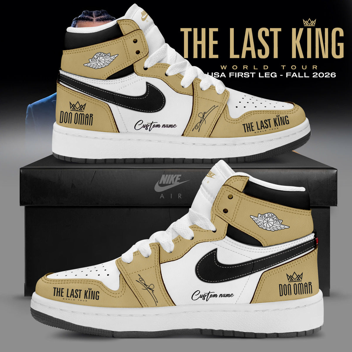 THE LAST KING WORLD TOUR 2026 Limited Edition AJ1 Sneakers