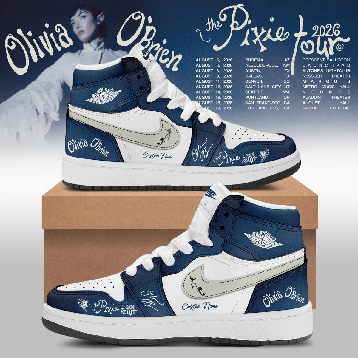 Olivia O'Brien The Pixie Tour 2026 Limited Edition AJ1 Sneakers