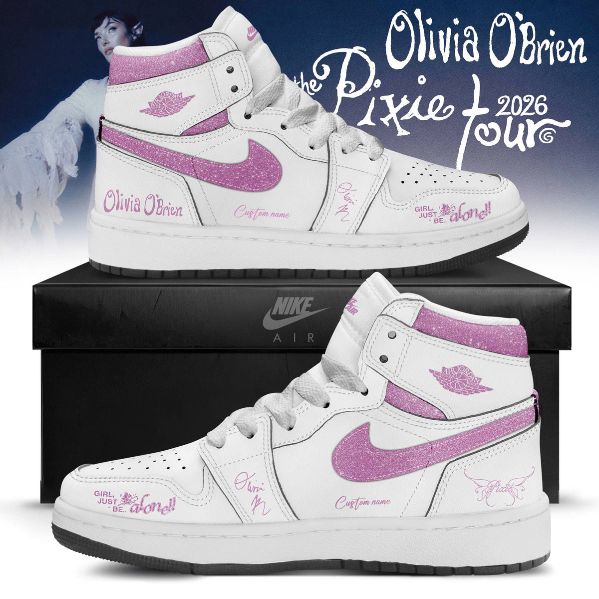 Olivia O'Brien The Pixie Tour 2026 Limited Edition AJ1 Sneakers