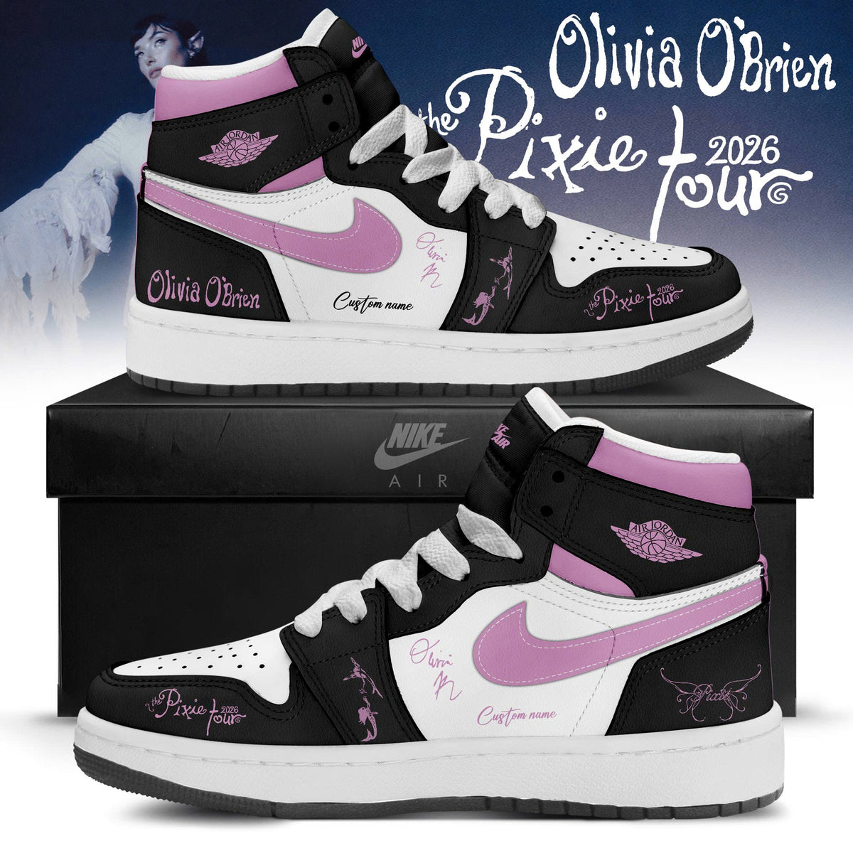 Olivia O'Brien The Pixie Tour 2026 Limited Edition AJ1 Sneakers