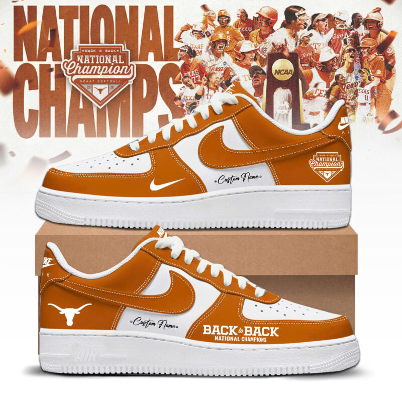 Texas Longhorns 2026 NCAA Softball Women’s College World Series National Champions AF1 Sneakers