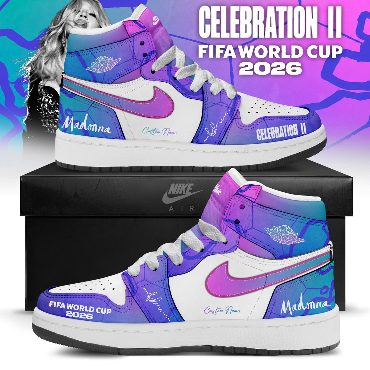 _ Madonna “Confessions II” Limited Edition AJ1 Sneakers