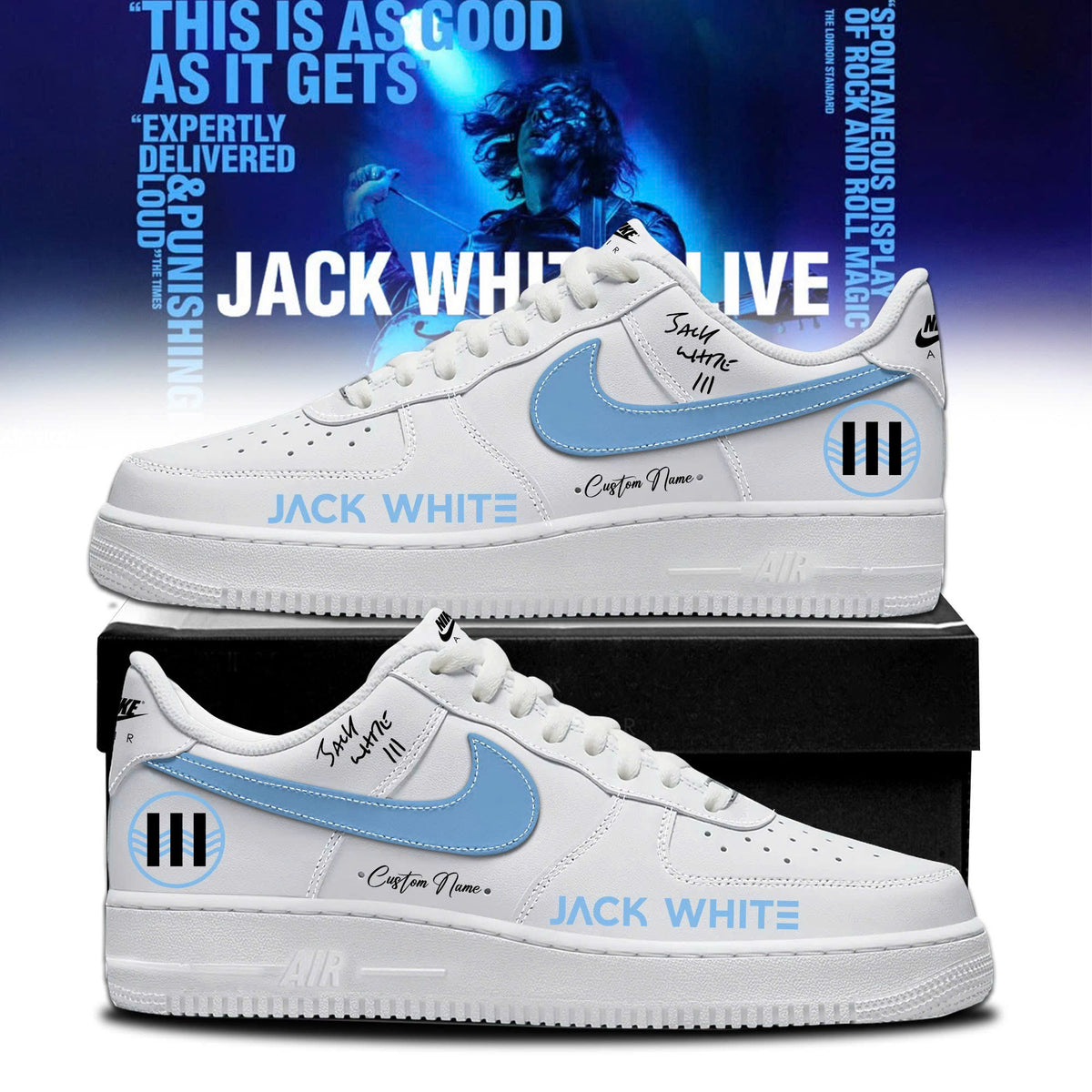 Jack White Live No Name Tour Limited Edition AF1 Sneakers