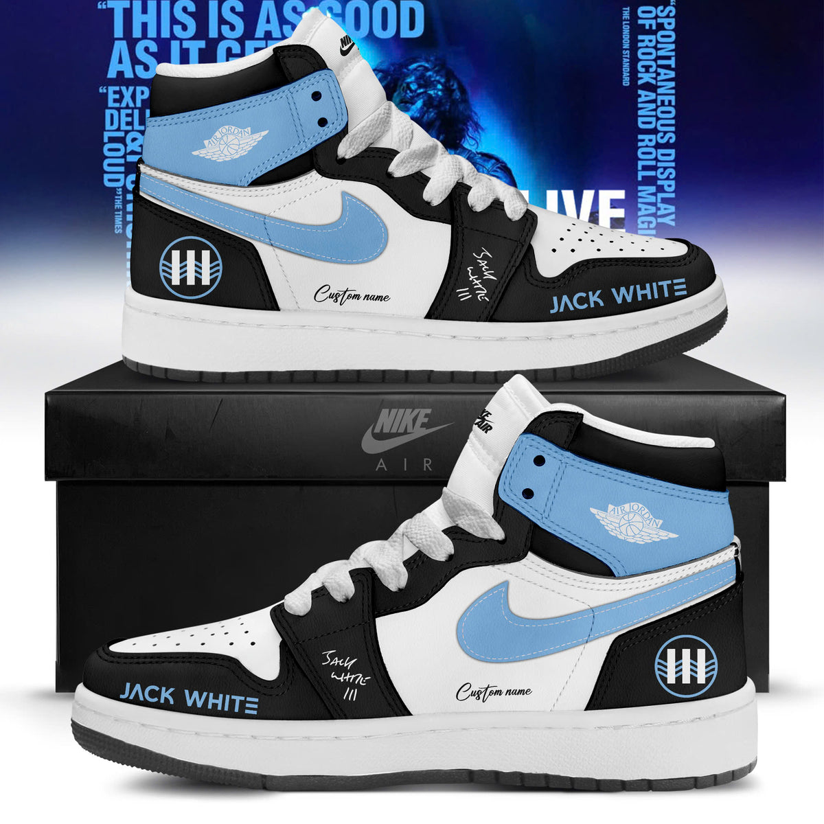 Jack White Live No Name Tour Limited Edition AJ1 Sneakers