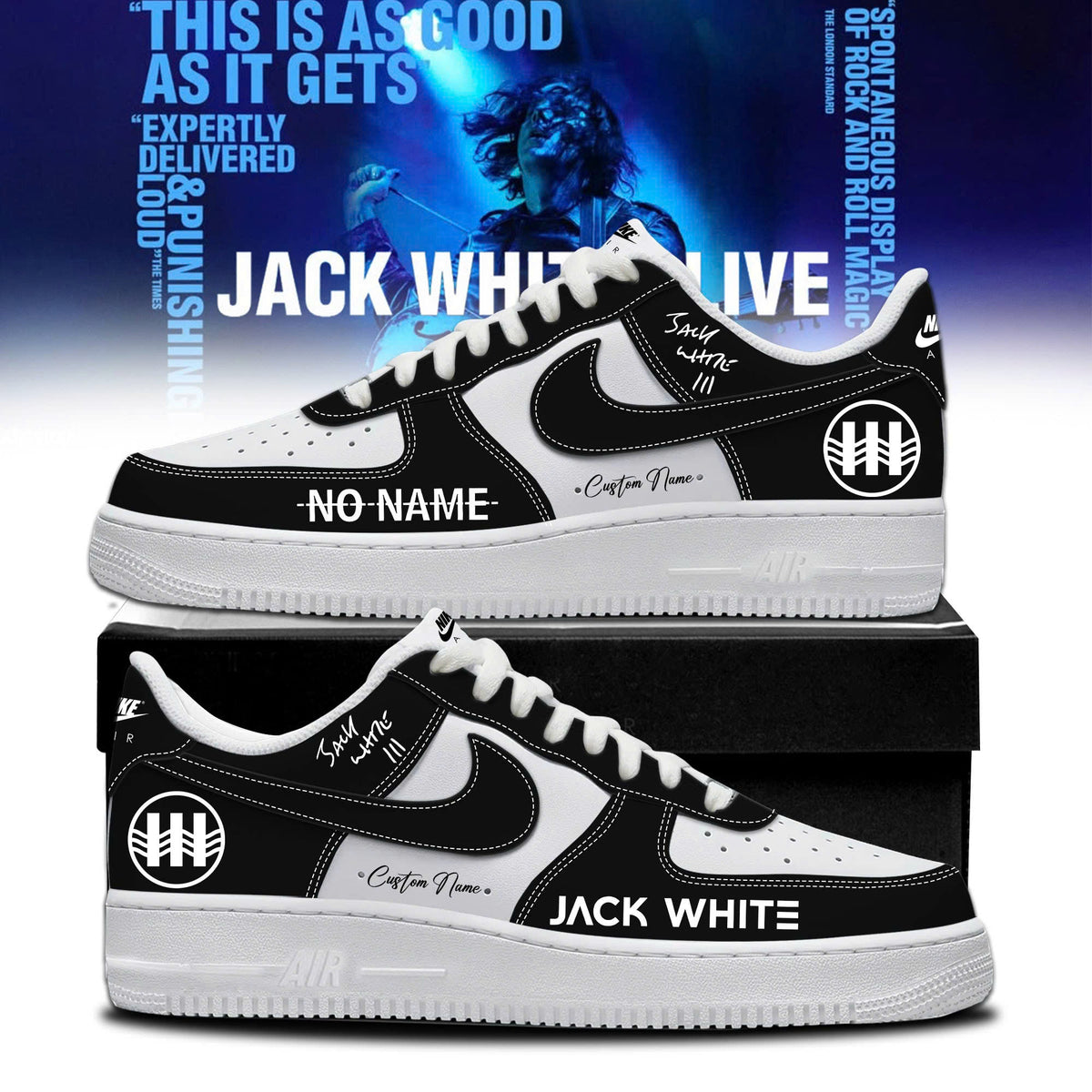 Jack White Live No Name Tour Limited Edition AF1 Sneakers