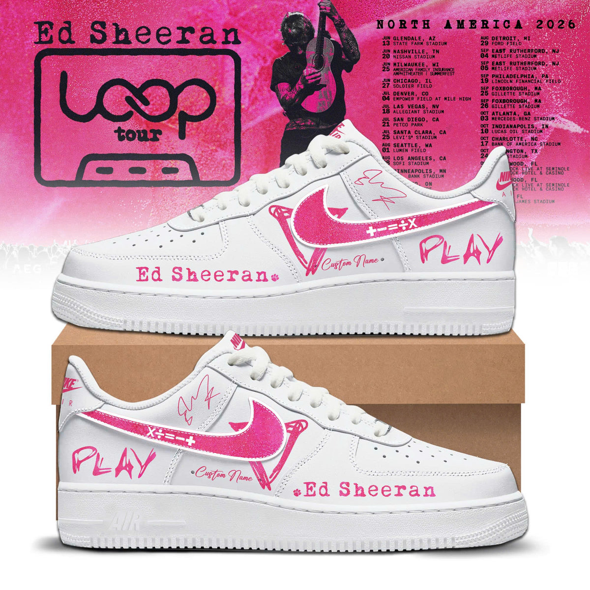 _Ed Sheeran Loop Tour 2026 Limited Edition AF1 Sneake