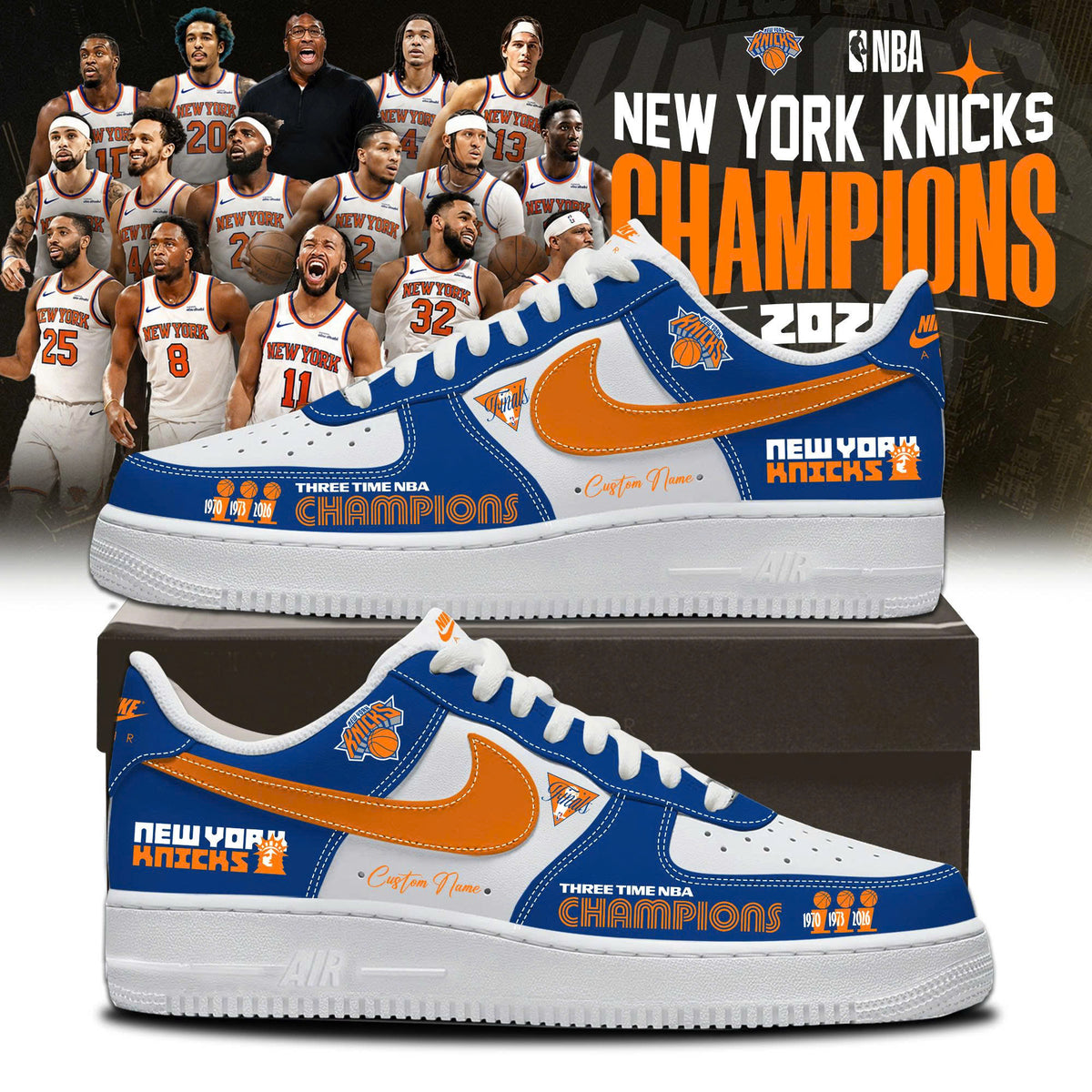 _NYK 2026 NBA Champions Limited Edition AF1 Sneakers